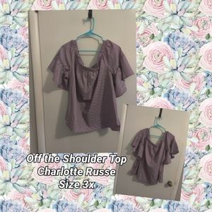 Off Shoulder Striped Top